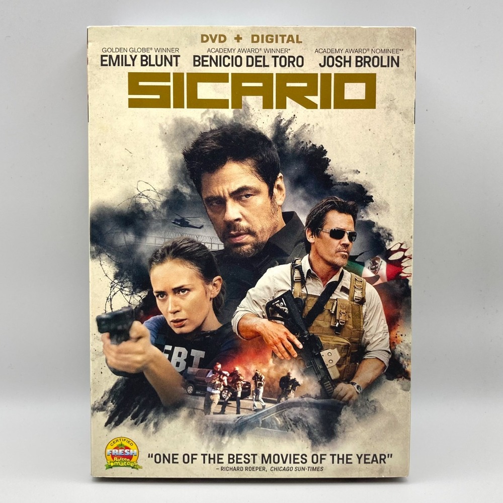 Sicario DVD Digital Movie Emily Blunt Benicio Del Toro Josh Brolin Action Thrill
